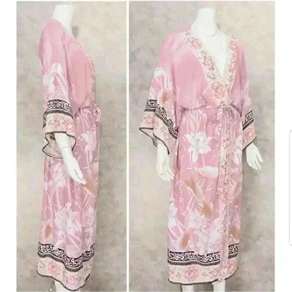 NEW VINTAGE BOHEMIAN ROBE KIMONO - Picture 8 of 11